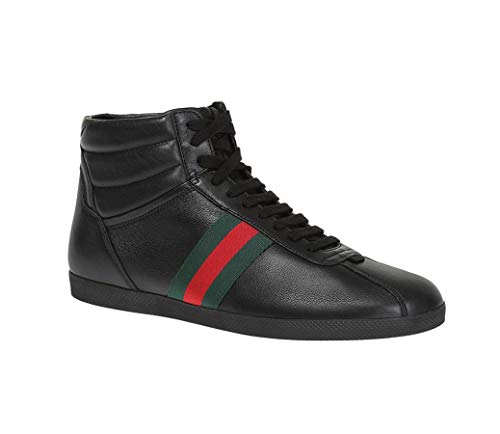 Gucci Men s Web Detail Hi-top Sneakers, Black (Nero) (7.5 US / 7 UK)
