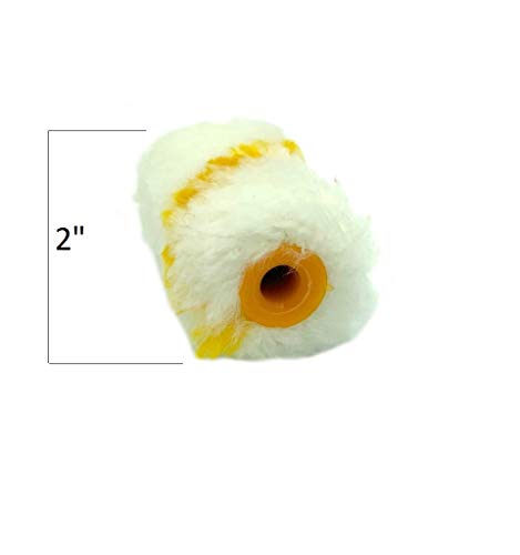 BRUFER 47145 2" Mini Paint Roller Covers, Replacements for 2"-inch Paint Roller Frames - Bulk Pack of Twelve (12) 2" Mini Paint Roller Covers Perfect for Painting Baseboards and Door Frames