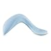 Kizingo Left-Hand Curved Baby Spoons for Toddler Self Feeding, (1 Pack, Left-Hand, Light Blue)