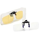 Clip on Blue Light Blocking Glasses for Day & Night Use - Anti Glare, Thin & Lightweight, Compatible with Regular Frames
