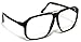 Oversized Clear Lens Eyeglasses Aviator Evidence Square Black Frame