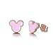 TAMHOO Rose Gold Plated Stainless Steel Mixed Color Cute Pineapple Mouse Heart Shape Love Owl Ladybug Stud Earrings Set