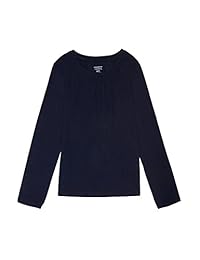 Tostada francesa playera mangas largas con cuello redondo para niña.