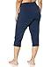 Danskin Women’s Plus Size Sleek Fit Yoga Crop Pant, Midnight Navy, 2Xthumb 2