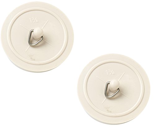 Bulk Hardware BH03429 45mm (1.3/4 inch) Basin Bath Plug Stopper - White, Pack of 2