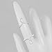 925 Sterling Silver Infinity Above Knuckle Midi and Below or Thumb Ring Set of Two (2), Sizes 4,7