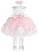 Taffy Baby Girl Newborn Pink Embroidered Princess Pageant Dress Gown 6 Piece Deluxe Set 3-6 Months