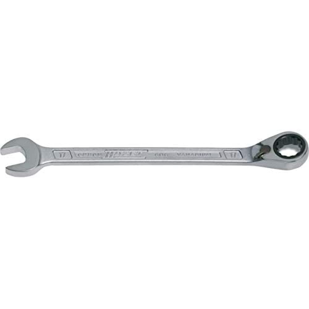 HAZET 606-32 425.8 mm 12-Point Traction Profile Ratcheting Combination Wrench - Chrome-Plated