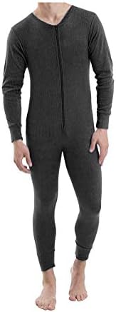 WARMLAND Mens Thermal Onesie All in ONE Underwear Set Baselayer Zip Body Suit SKI S-XL