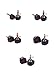 Betan 20 Pairs Women's High Heel Shoes Replacement Dowels Repair Tips Pin Kit 8-12mm(5 Size) Black
