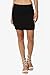 TheMogan Junior's Stretch Cotton Double Layered Tube Mini Skirt Black M