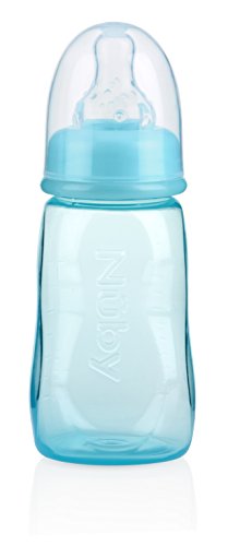 Nuby Standard Neck Tinted Feeding Nurser, 4 Ounce, Colors May Vary