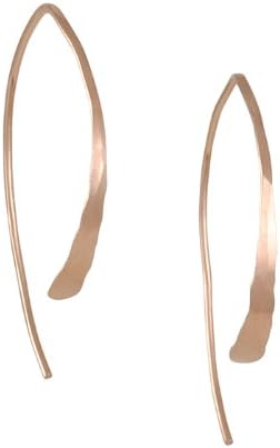 MELISSA JOY MANNING - Wishbone Hoop Earrings in Rose Gold