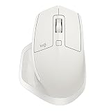 Logitech MX Master 2S Wireless Mouse - Use on Any Surface, Hyper-Fast Scrolling, Ergonomic Shape, Rechargeable, Control up to 3 Apple Mac and Windows Computers (Bluetooth or USB), Light Grey