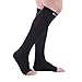 Doc Miller Toeless Compression Socks for Women and Men – 2 Pairs, 20-30mmHg, Open Toe, Knee High Support Socks for Travel, Work, Maternity, Sports, Standing, Daily Wear & All-Day Comfort