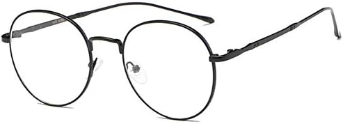 Unisex Round Glasses Metal Frame Retro Clear Lens Vintage Oversized Eyelasses - Perfect Gift