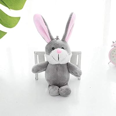 TREGIA 12Cm Cute Rabbit Dinosaur Plush Toys Soft Stuffed Animals Mini Rabbit Bag Pendant Plush Dolls Key Chain for Children Girls Gift Must-Have 4