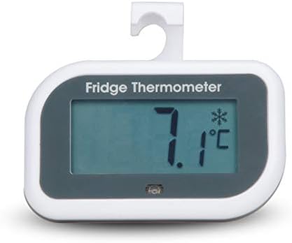 Digital fridge thermometer with safety zone indicator