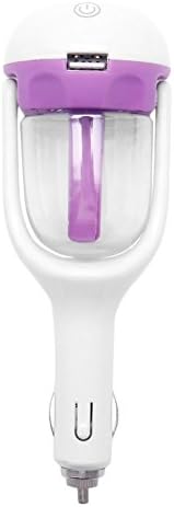 Allrise Mini Car Aroma Essential Oil Diffusers &amp; Ultrasonic Cool Mist Car Humidifiers All In One! （50 ML） (purple)
