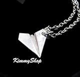 1D One Direction Harry' Style Silver Paper Airplane Necklace Pendant by Unknown