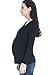 Smallshow Women's 3 Pcs Nursing Top Set for Breastfeeding, Black-Grey-Blue, Medium
