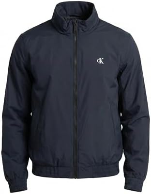Herren Übergangsjacke Padded Harrington mit Stehkragen, Blau (Dark Sapphire), L