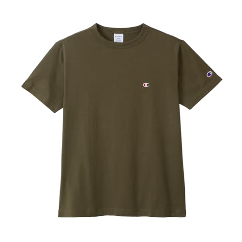 [チャンピオン] 半袖Tシャツ 半袖 丸首 綿100％ ワンポイントロゴ刺繍 ショートスリーブTシャツ メンズベーシック C3-P300Z-672-XL