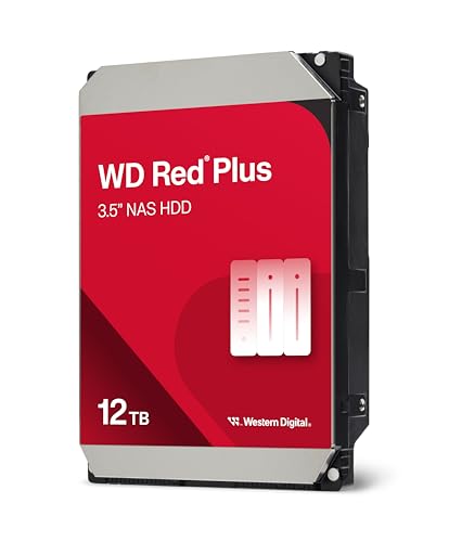 WD Red Plus 12 TB NAS Interne Festplatte 3,5 Zoll - 7200 U/Min, SATA 6Gb/s, CMR, 512MB Cache 3