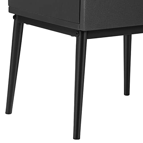 VECELO Modern End Side Tables, Nightstand with 3Layer Storage Shelf