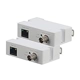 Kenuco Single-Port EoC Extender, [Include EoC Transmitter + EoC Receiver], Converts Between CAT5E / CAT6 and Coaxial Cable Transmission [Extends Long-Distance Transmission] Supports up to 3280 ft