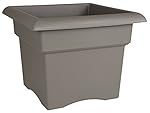 Fiskars 18 Inch Veranda 5 Gallon Box Planter, Color Cement (57718)