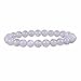 Natural White Moonstone Gemstone 8mm Round Beads Stretch Bracelet 7 Inch Unisex