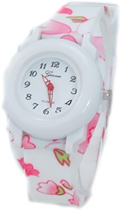 Girls's Analog Flower Ruber Band Watch