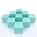 Small Cube Turquoise Candy Treat Boxes Bulk Teal Blue Gift Boxes Wedding Favors Baby Bridal Shower Birthday Party Boxes Supplies, 50pc (Aqua Blue)