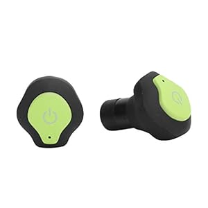 Oordopjes Dubbele comfortabele Bluetooth draadloze Eadphones, voor sport(green)