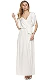 Angvns Women's Elegant Batwing Dolman Sleeve Classy Maxi Evening Dress