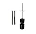 MyGift Sleek Modern Chrome Plated Bathroom Toilet Cleaner Brush w/Canister Holder