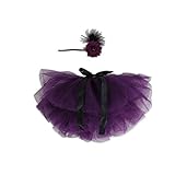 HugeStore Baby Newborn Infant Photo Photography Prop Costume Outfits Tutu Dress Skirt Suit Headband Set Purple