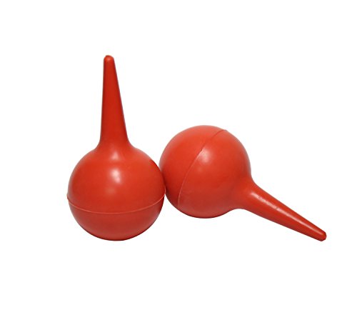 30ml Laboratory Tool Rubber Air blowing Wash ear ball wax aspirator Red 2 Pcs - Thumbnail 7