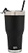 Simple Modern Cruiser Tumbler with Clear Flip Lid and Straw - Insulated Travel Mug Stainless Steel Water Bottle 30 Ounce - Midnight Black