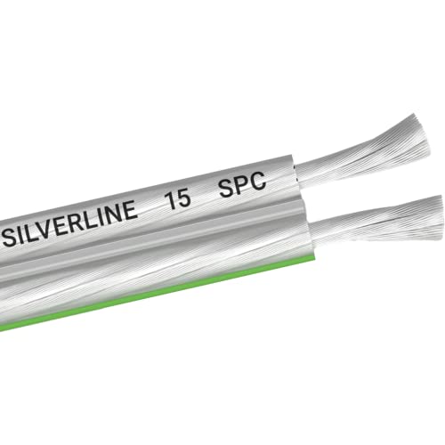 Oehlbach Silverline SP-15 - Stereo HI-FI Lautsprecherkabel - Boxenkabel mit SPOFC (versilbertes Kupfer) 2x1,5mm² - Mini Spule Lautsprecher Kabel - 6m