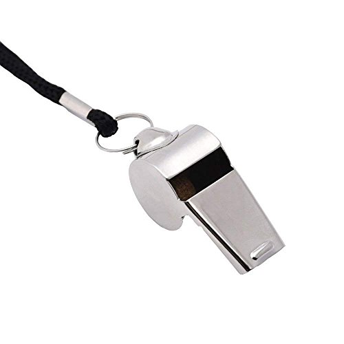Golvery Metal Referee, Coach Whistle Stainless Steel Extra Loud