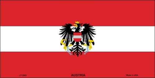 Austria Flag License Plate Aluminum Metal Sign 6 X 12