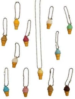 Ice Cream Party Favors Keychains Necklaces - 12 Pack