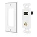 TNP HDMI + F Connector Wall Plate Face Cover Coaxial Combo Support 4K 60Hz HDR 1080P 3D Ethernet Wall Socket Plug Insert Jack Outlet Panel for HDTV Home Theater Cable Satellite PS4 & Nintendo Switch