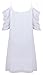 Women's Summer Spaghetti Strap Sundress Trumpet Sleeve Beach Slip Dress White Large