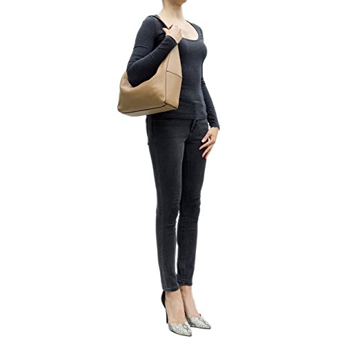 Gianni Chiarini Italian Made Brown Pebbled Leather Large Hobo Bag
