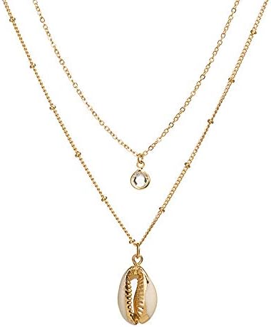 MissNity Dainty Layered Choker Necklaces 14K Gold Plated Handmade Pendant Multilayer Layering Chain Necklace for Women Girls