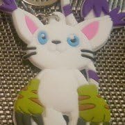 Digimon Gatomon Keychain Anime 1x Keyring Keychain Double Sided PVC Anime Premium