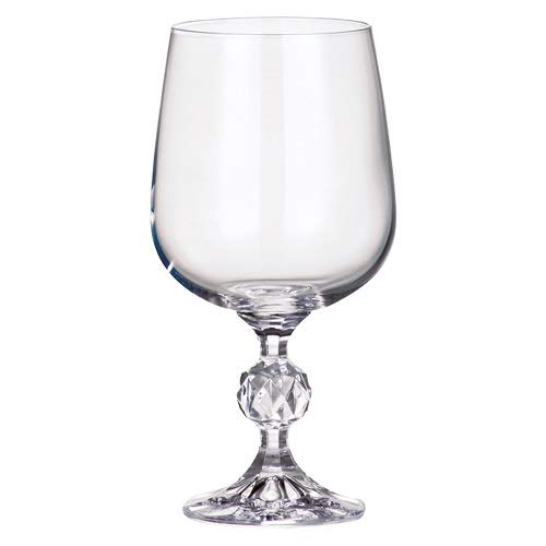 Bohemia Claudia Goblets, 8.5 x 8.5 x 16.5 cm, Set of 6